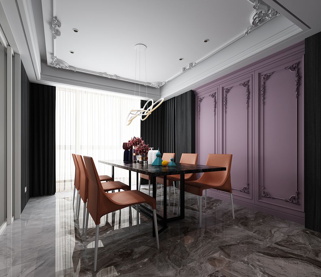 時(shí)尚輕奢風(fēng)格家裝設(shè)計(jì)室內(nèi)裝修效果圖-餐廳 時(shí)尚輕奢風(fēng)格家裝設(shè)計(jì)室內(nèi)裝修效果圖-餐廳