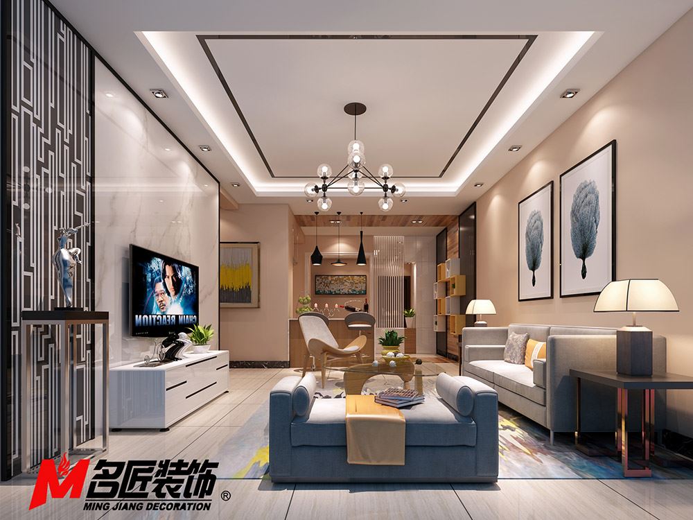 河源市華僑城現(xiàn)代簡(jiǎn)約風(fēng)格三居室裝修案例