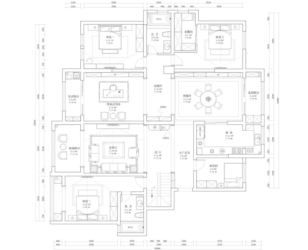 新中式別墅大宅裝修設(shè)計(jì)-首層布局圖 新中式別墅大宅裝修設(shè)計(jì)-首層布局圖